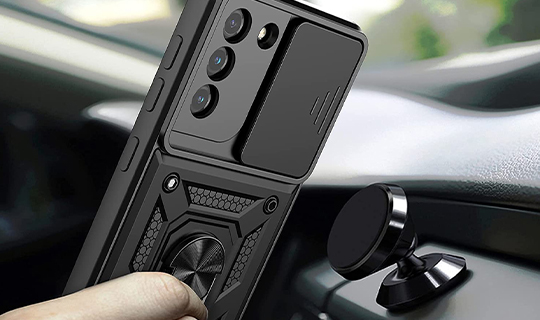 Etui obudowa Alogy Stand Ring z osłonką na aparat do Samsung Galaxy S21 