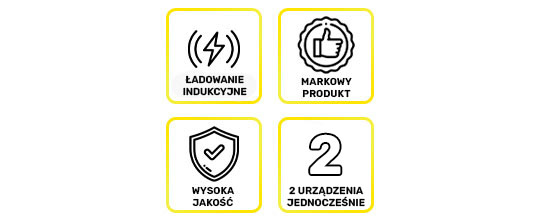 Ładowarka indukcyjna Qi 2w1 Alogy podwójna 2x 15W 