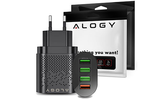 Ładowarka sieciowa Quick Charge szybka Alogy 4x USB QC 3.0 2.4A 