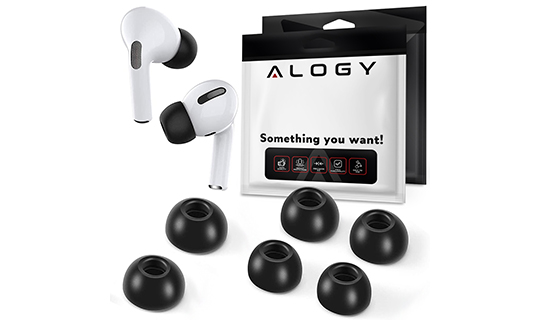 6x Nakładki silikonowe zapamiętujące Alogy S M L do Apple AirPods Pro