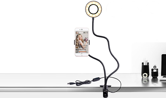 Lampa pierścieniowa do selfie LED Alogy uchwyt na telefon 