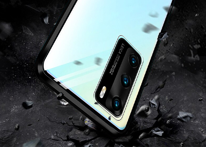 szklane etui magnetyczne na huawei p40