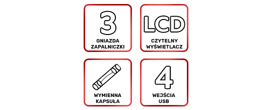 Rozdzielacz adapter samochodowy Alogy HUB do zapalniczki 12V-24V 