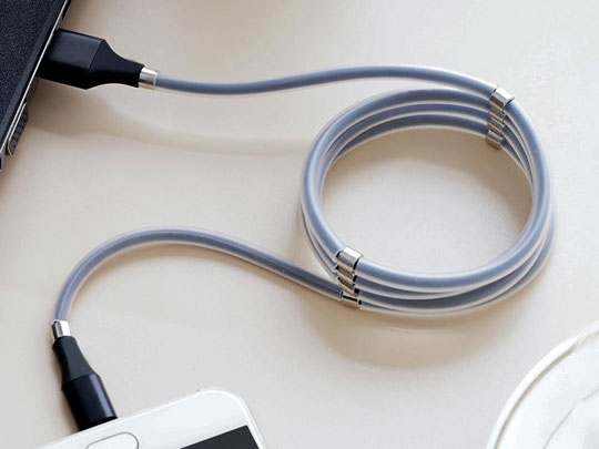 Kabel szybki przewód magnetyczny Alogy USB- Lightning 2.4A 100cm 