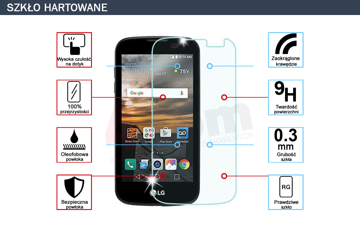 Szkło hartowane 9H LG K3