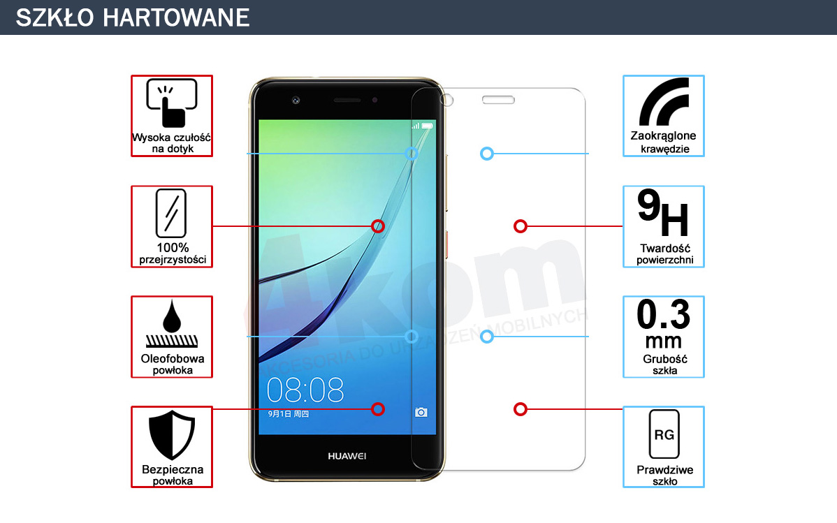 Szkło hartowane 9H Huawei Nova