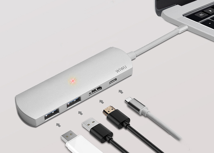 adapter wiwu 4 w 1 usb-c sd hdmi usb