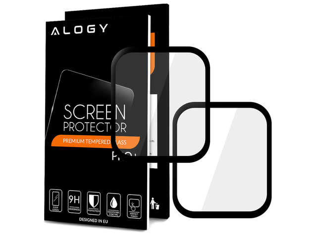 Alogy 2x Szkło na smartwatch elastyczne 3D do Apple Watch 4/5/6/SE 40mm Black