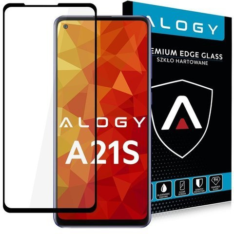 Alogy Szkło na telefon case friendly Full Glue do Samsung Galaxy A21S czarne