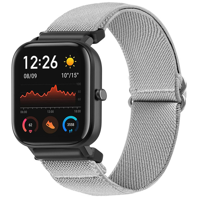 Alogy Nylon opaska do zegarka Smartwatcha Pasek elastyczny Uniwersalny nylonowy 22mm Szary