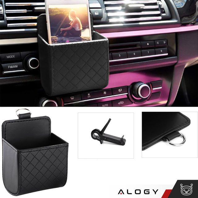 Alogy Organizer samochodowy Car Organizer Air Vent na kratkę do auta Czarny