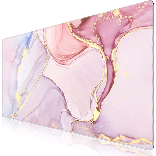 Mata na biurko antypoślizgowa podkładka pod mysz Alogy gamingowa xxl 88x40 Marble Pink Różowa