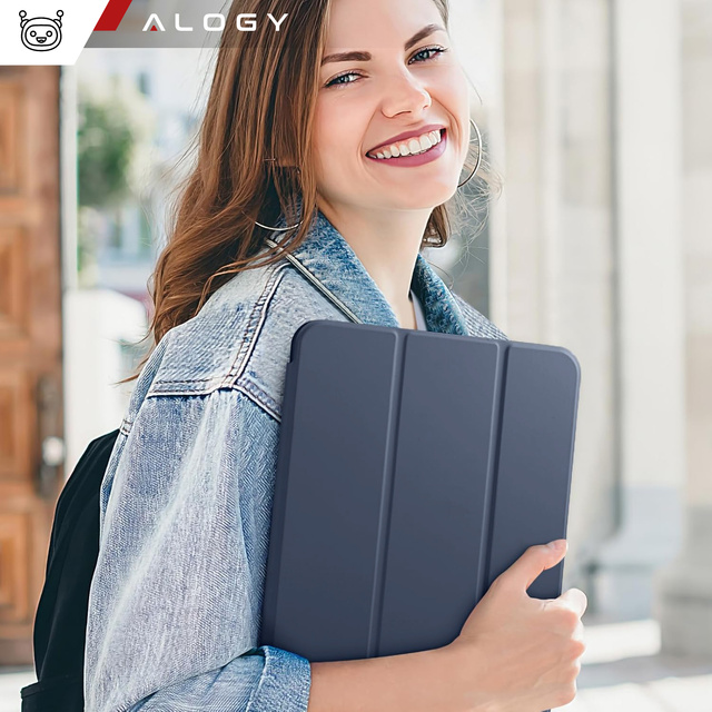 Etui do Apple iPad 10gen. 10.9" 2022 / A16 11gen. 11" 2025 obudowa na tablet Alogy Smart Case Pencil Holder Granatowe
