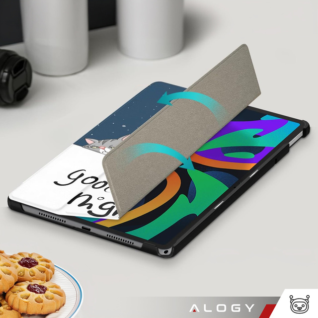 Etui do Lenovo Tab K11 / K11E 11” M11 10.95" TB330FU / TB330XU / TB331FC obudowa na tablet Case Alogy Book Cover Sleeping Cat
