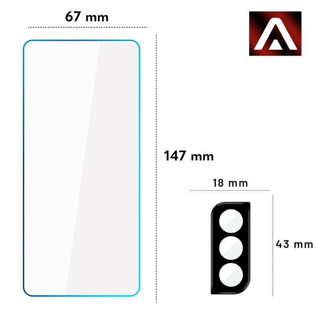 3x Szkło hartowane na ekran 9h + 2x Szkło na obiektyw Alogy Glass Pack do Samsung Galaxy S21
