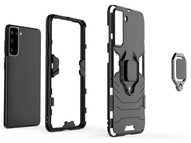 Alogy Etui na telefon Stand Ring Armor do Samsung Galaxy S21 Plus czarne