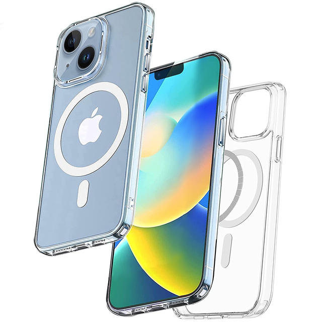 Alogy Etui do telefonu Ultra Slim Mag do ładowarek Qi do Apple iPhone 14 Plus Przezroczyste