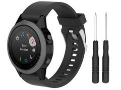 Gumowy pasek Alogy soft do Garmin Fenix 5/5 Plus/6/6 pro czarny