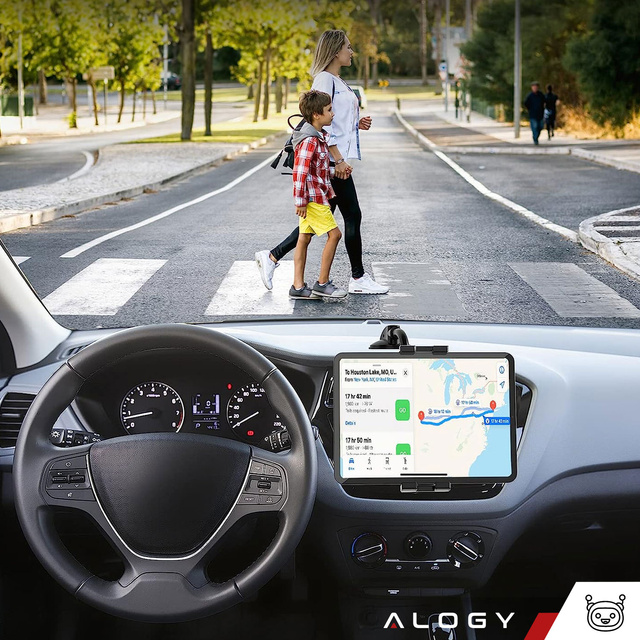 Alogy Uchwyt do samochodu auta Car Holder z długim ramieniem na telefon/ tablet 4-13 cali