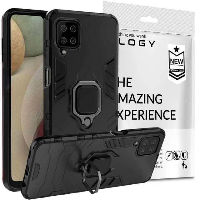 Alogy Etui na telefon Stand Ring Armor do Samsung Galaxy A12/ A12 5G/ M12 czarne
