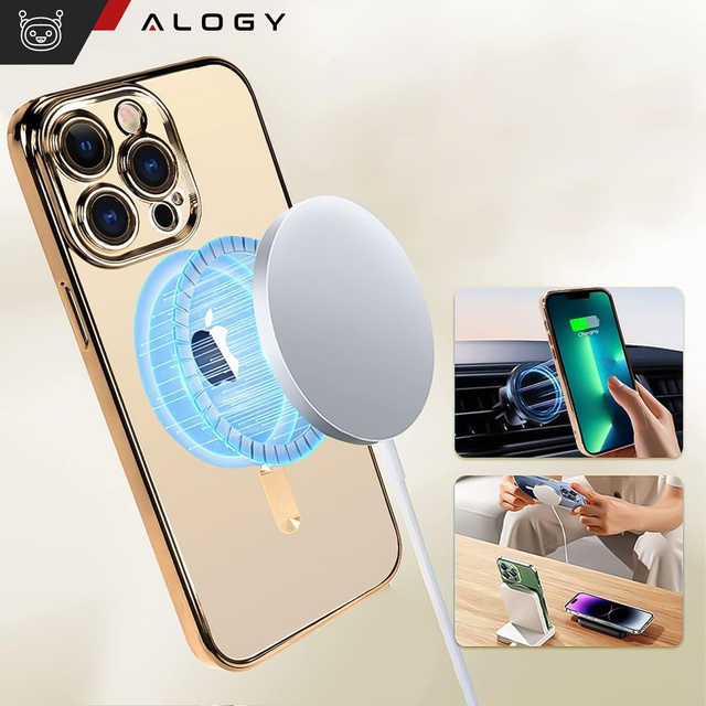 Alogy Etui do Apple iPhone 14 Pro Ring Case obudowa na telefon do MagSafe Złote