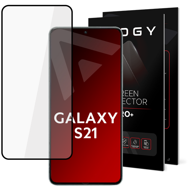 Alogy Full Glue case friendly Szkło hartowane do etui do Samsung Galaxy S21 Czarne