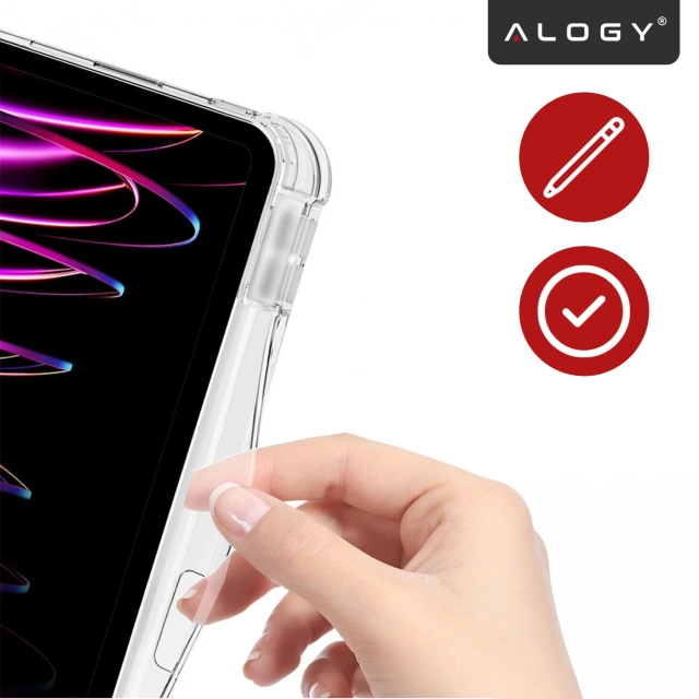 Etui do Apple iPad 11gen. 11" 2025 / 10gen. 10.9" 2022 Ochronne Hybrydowe z Miejscem na Rysik, Składana Okładka, Funkcja Podstawki, Alogy HybridBook™ Case  – Fioletowe