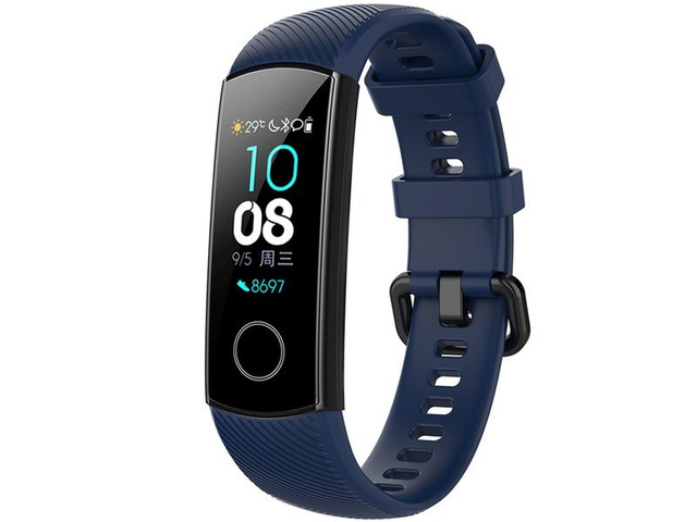 Alogy Pasek do smartwatch gumowy do Honor Band 4/5 Granatowy