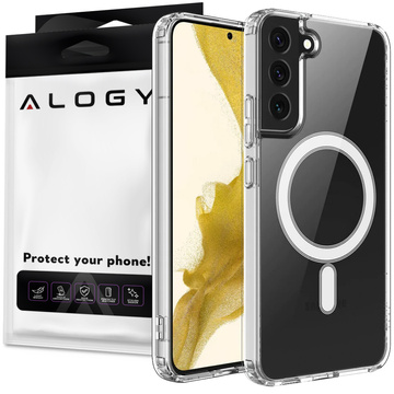 Alogy Etui do telefonu Ultra Slim Mag do ładowarek Qi do Samsung Galaxy S22 Przezroczyste