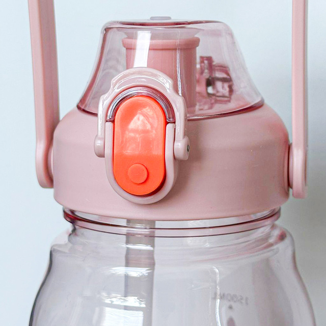 Alogy Butelka ze słomką Time Marker Water Bottle with Straw with Handle 1500ml