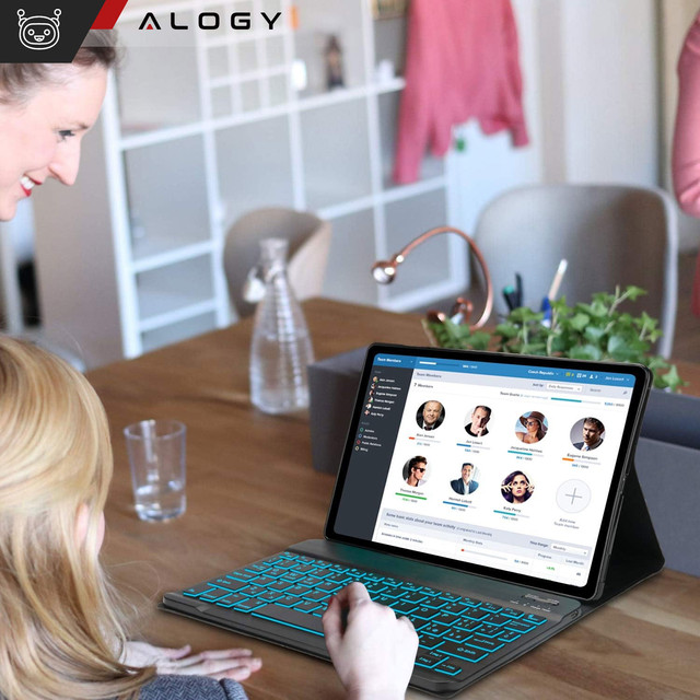 Alogy RGB LED Klawiatura Bezprzewodowa Bluetooth iOS/Android/Windows Czarna