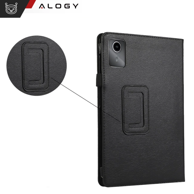 Etui do Lenovo Tab K11 K11E 11” M11 10.95" TB330FU/TB330XU/TB331FC stojak pokrowiec obudowa z klapką na tablet Case Alogy Czarne