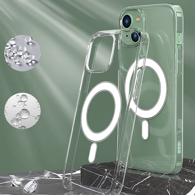 Alogy Etui do telefonu Ultra Slim Mag do ładowarek Qi do iPhone 13 Mini Przezroczyste