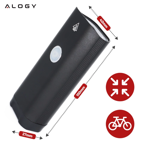 Lampka rowerowa przód LED przednia światło roweru 800LM 1800mah oświetlenie wodoodporna światełko na rower czarna