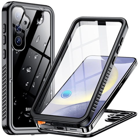 Alogy Waterproof Case Etui do Samsung Galaxy S24+ Plus Pancerne wodoodporne IP68 360 Armor czarne