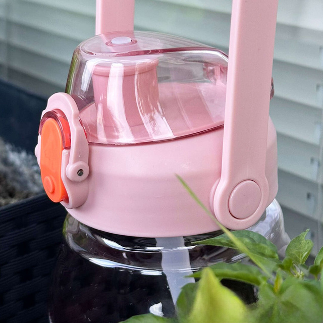 Alogy Butelka ze słomką Time Marker Water Bottle with Straw with Handle 1500ml