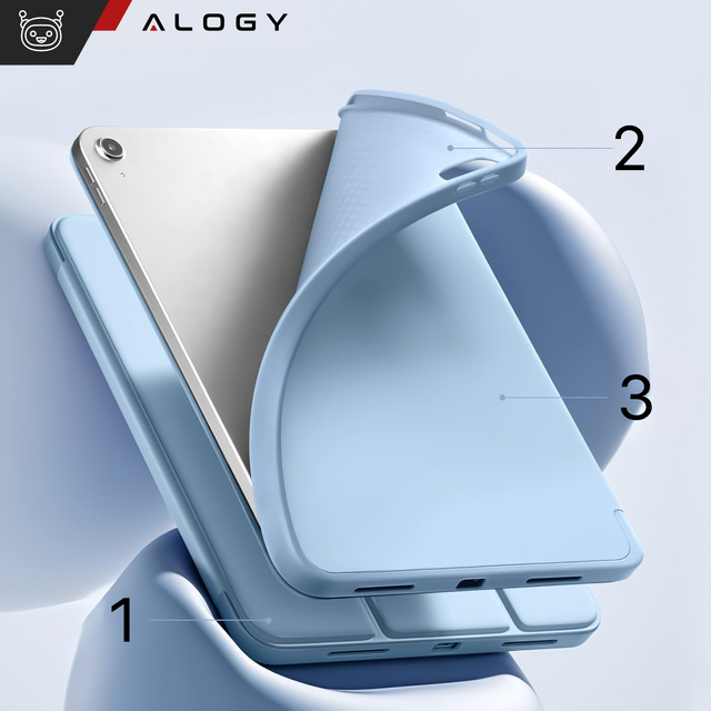 Etui do Apple iPad 11gen. 11" 2025 / 10gen. 10.9" 2022 obudowa na tablet Alogy Smart Case Pencil Holder Niebieskie