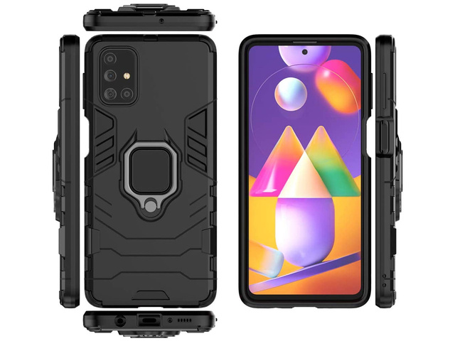 Alogy Etui na telefon Stand Ring Armor do Samsung Galaxy M31s czarne