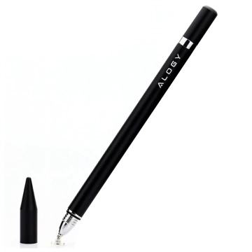 Rysik 2w1 do Telefonu i Tabletu – dotykowy pojemnościowy z funkcją długopisu, precyzyjny i uniwersalny – Alogy StylusPen™ Czarny