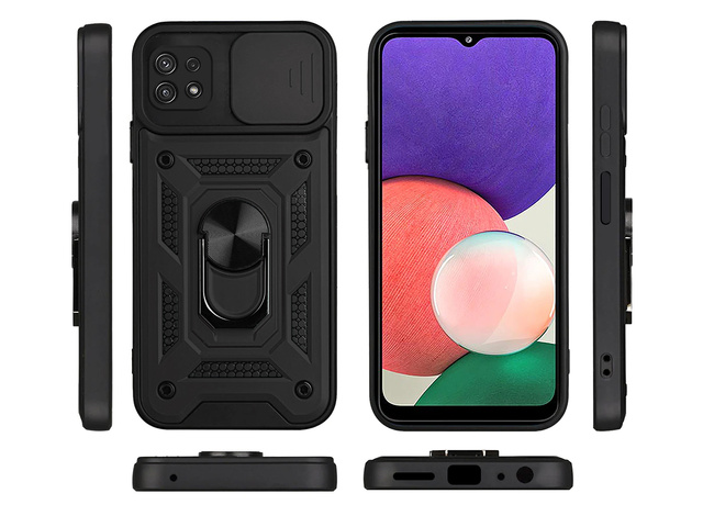 Alogy Camshield Stand Ring Etui obudowa z osłonką na aparat do Samsung Galaxy A22 5G