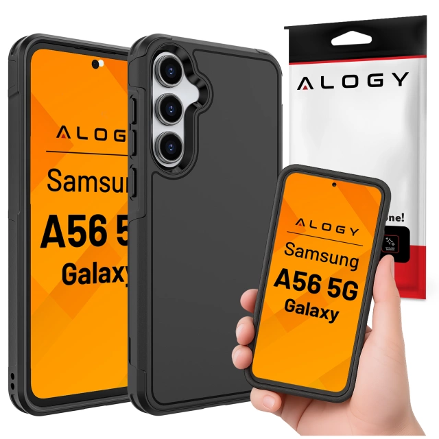 Etui do Samsung Galaxy A56 / A36 5G 2025 Pancerna Obudowa Ochronna na Telefon Wzmocniona Alogy HeavyDuty™️ Case Czarne