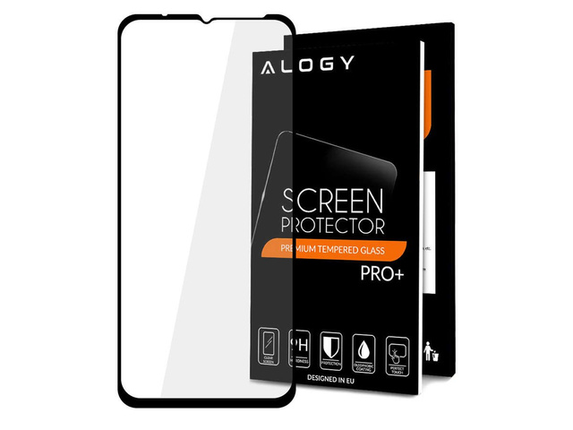 Alogy Szkło na ekran Full Glue case friendly do Samsung Galaxy A12 Czarne