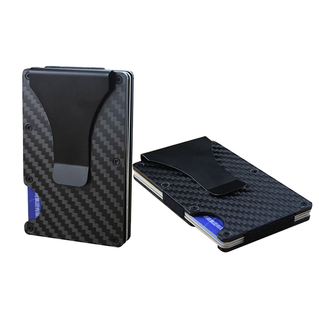 Alogy Portfel antykradzieżowy inteligentny RFID etui na karty Carbon Black