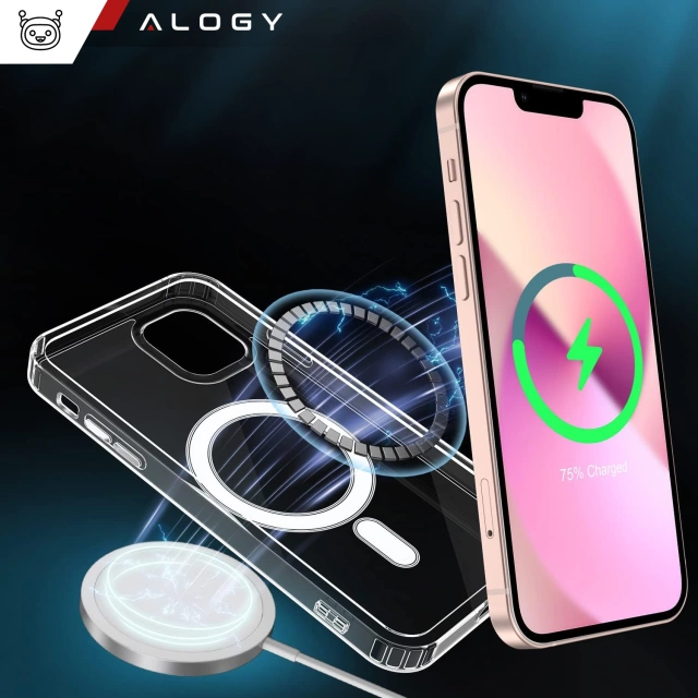 Alogy Etui do telefonu Ultra Slim do ładowarek Qi do iPhone 12/ 12 Pro 6.1 Przezroczyste