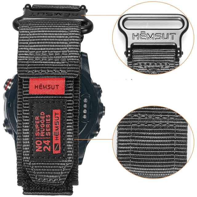 Alogy Pasek nylonowy Sport Strap na rzep do Apple Watch 1/2/3/4/5/6/7/8/SE (38/40/41mm) Niebiesko-szary