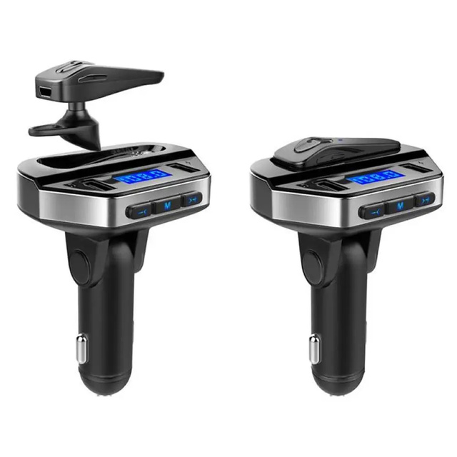 Alogy Ładowarka samochodowa Transmiter FM Bluetooth 5.0 Karta pamięci USB QC 3.0 USB-C PD 18W