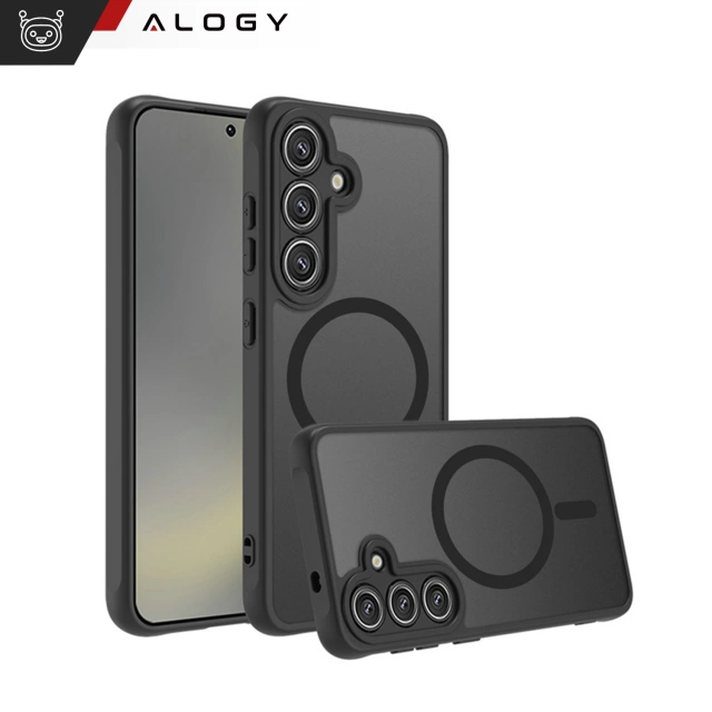 Etui do Samsung Galaxy S25 Plus obudowa ochronna na telefon Alogy Matte HybridMag™️ Case do MagSafe Matowe Czarne