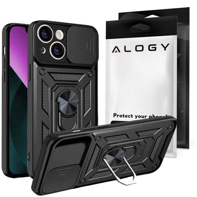  Alogy Etui na telefon Camshield Stand Ring z osłonką na aparat do Apple iPhone 13 Mini