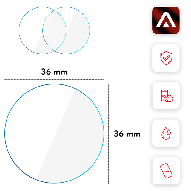 Alogy 2x Szkło Hartowane do smartwatcha do Samsung Galaxy Watch 5 40mm
