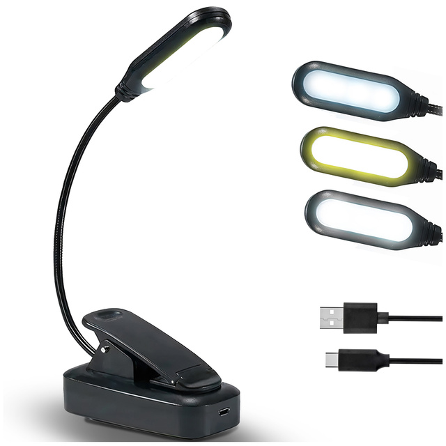 Lampka Alogy LED nocna na biurko biurkowa do czytania lampa regulowana bezprzewodowa micro USB czarna
